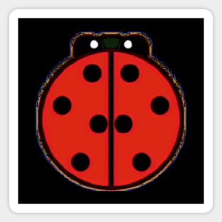 🐞 Ladybug with Rainbow Static 🌈💚 Magnet
